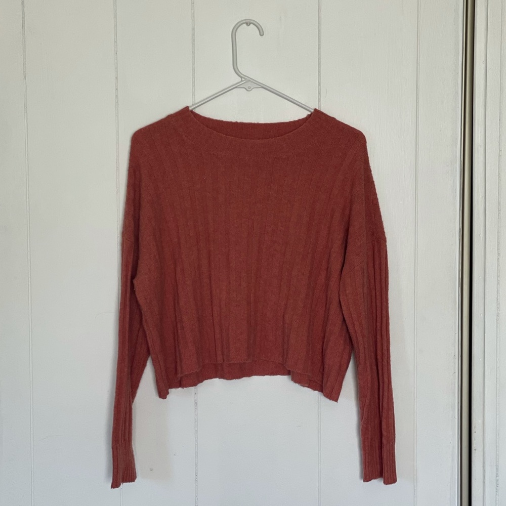 Burnt orange AEO comfy dreamy sweater
